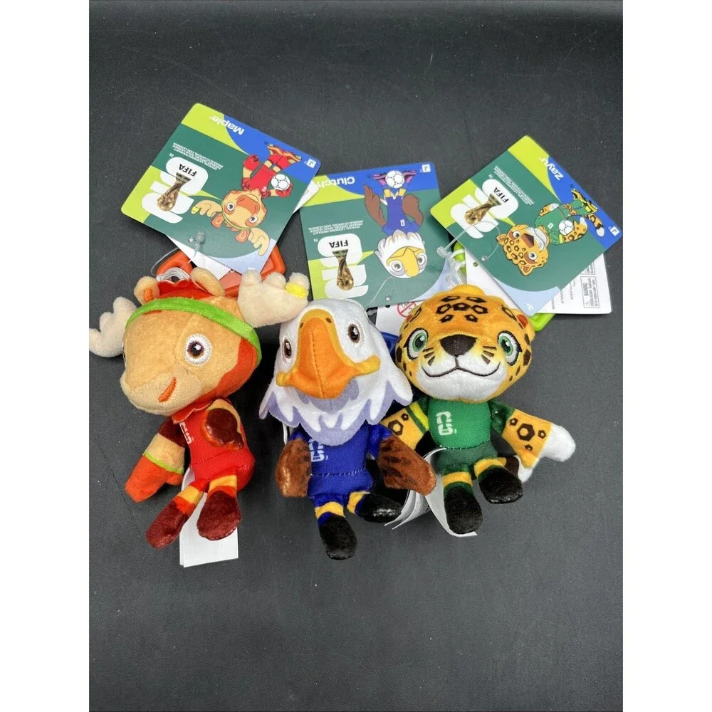 2026 FIFA World Cup Mascot Plush Set of 3 Zayu, Maple, & Clutch Jazwares, 8